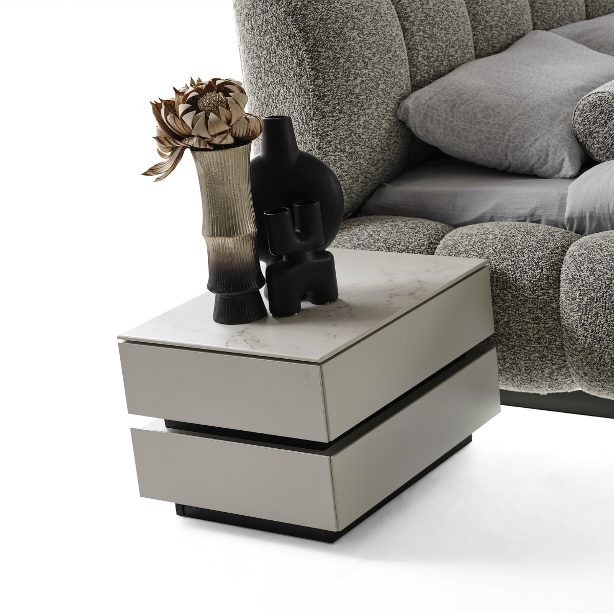 Upholstered Bouclé Bed, Ashley