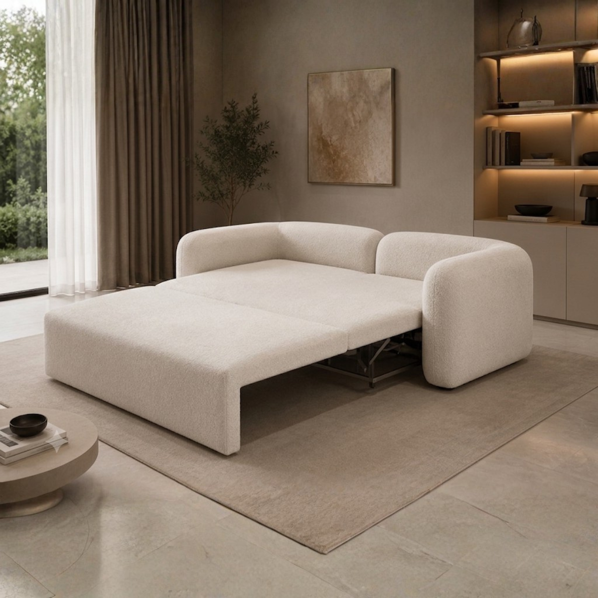 3-Seater Bouclé Sofa, Bodrum
