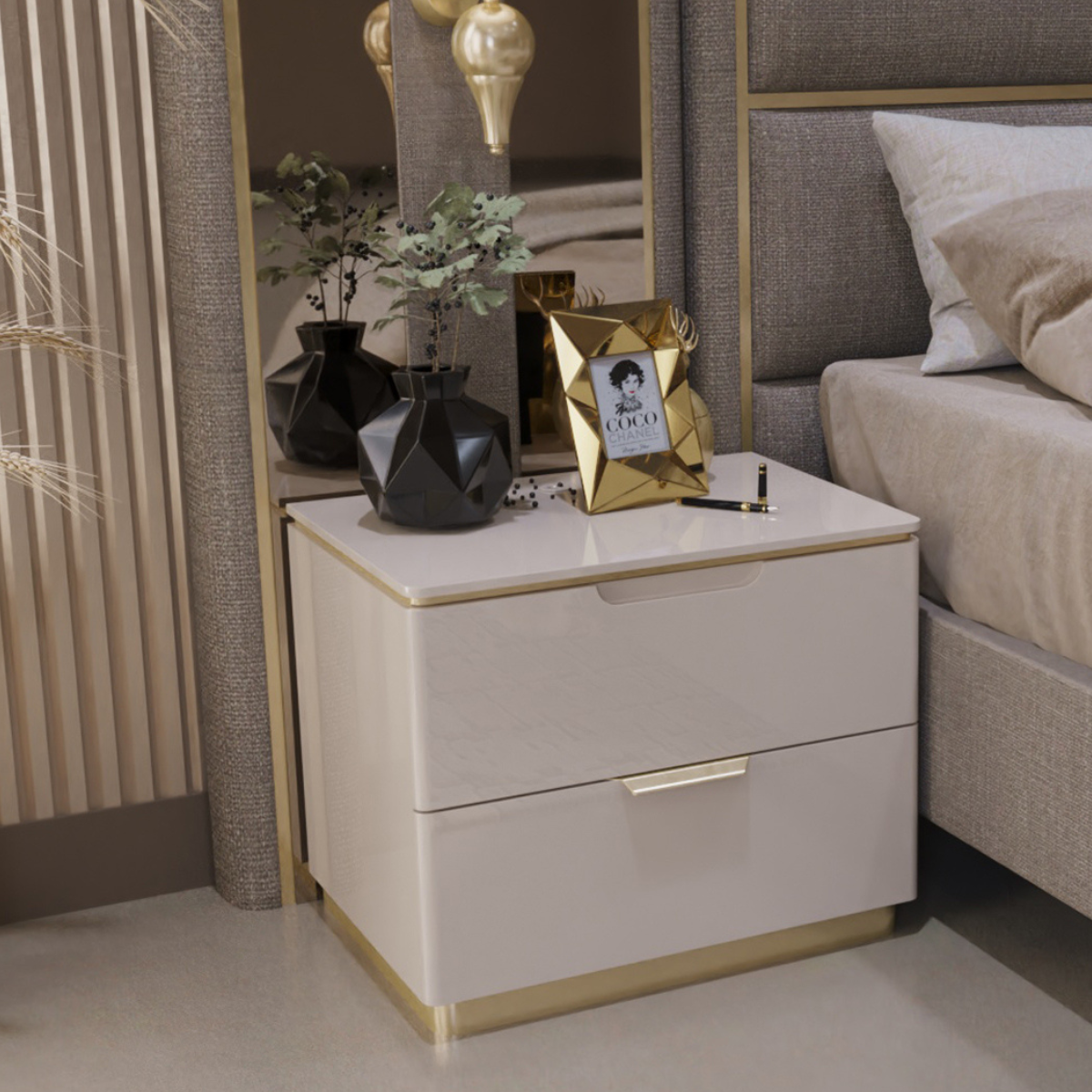 Luxury Upholstered Bed, Boston