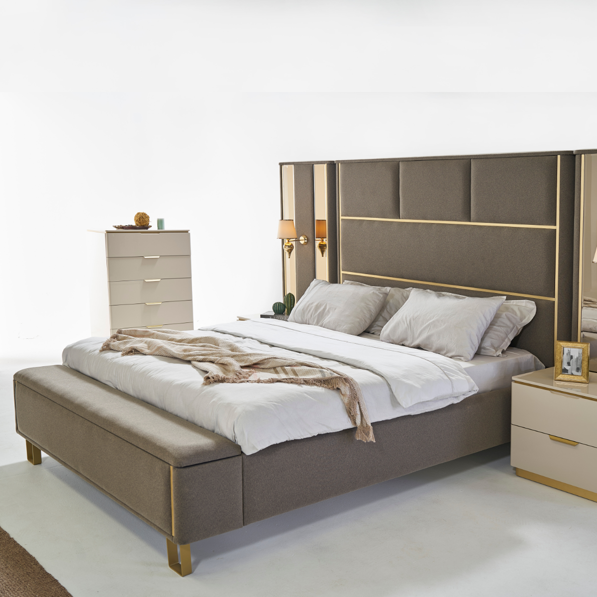 Luxury Upholstered Bed, Boston