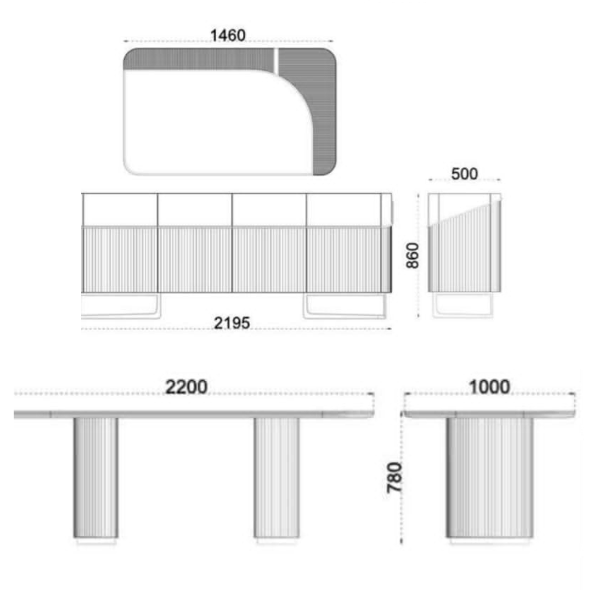 Luxury Dining Table, Electra