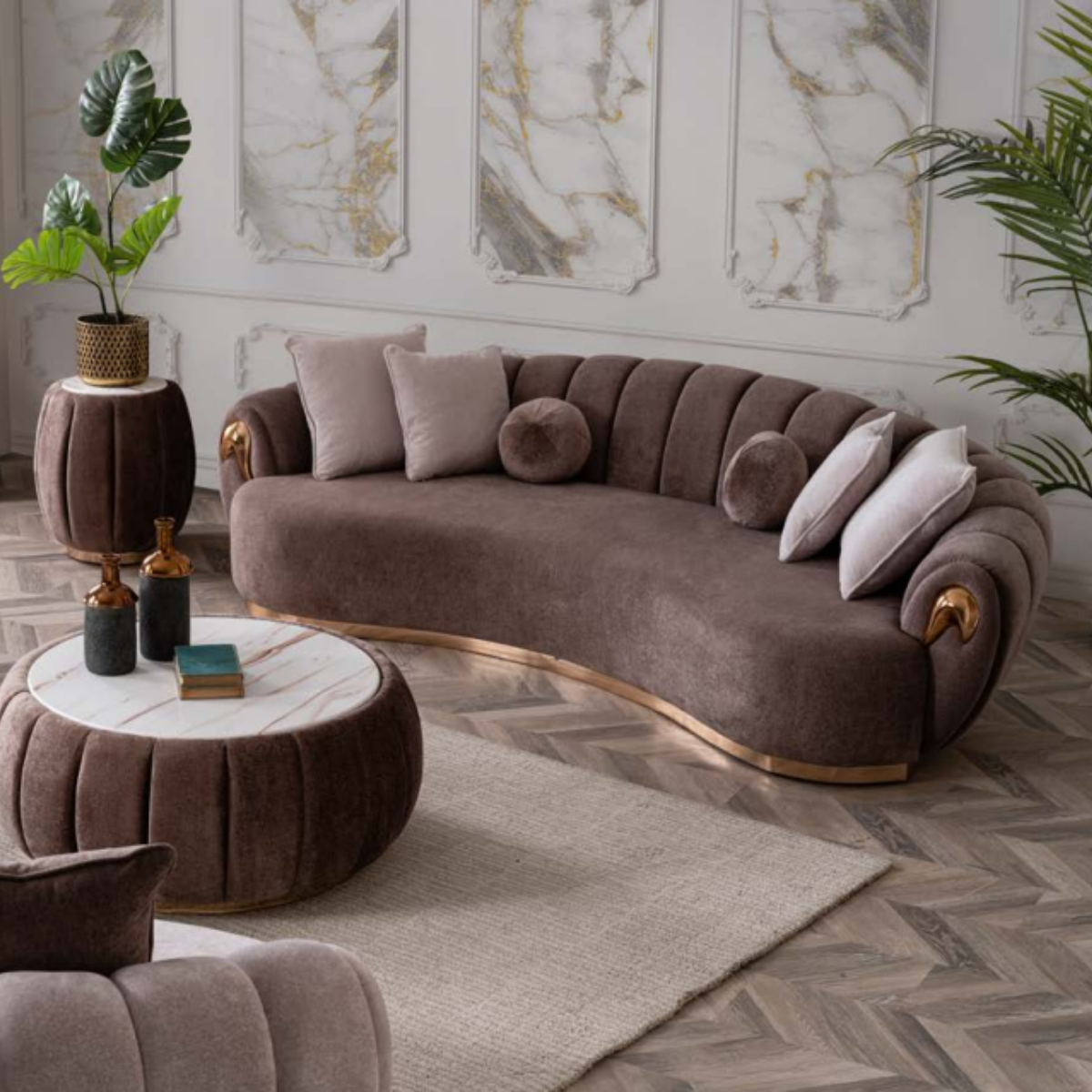 Luxury Bouclé Sofa, Ada