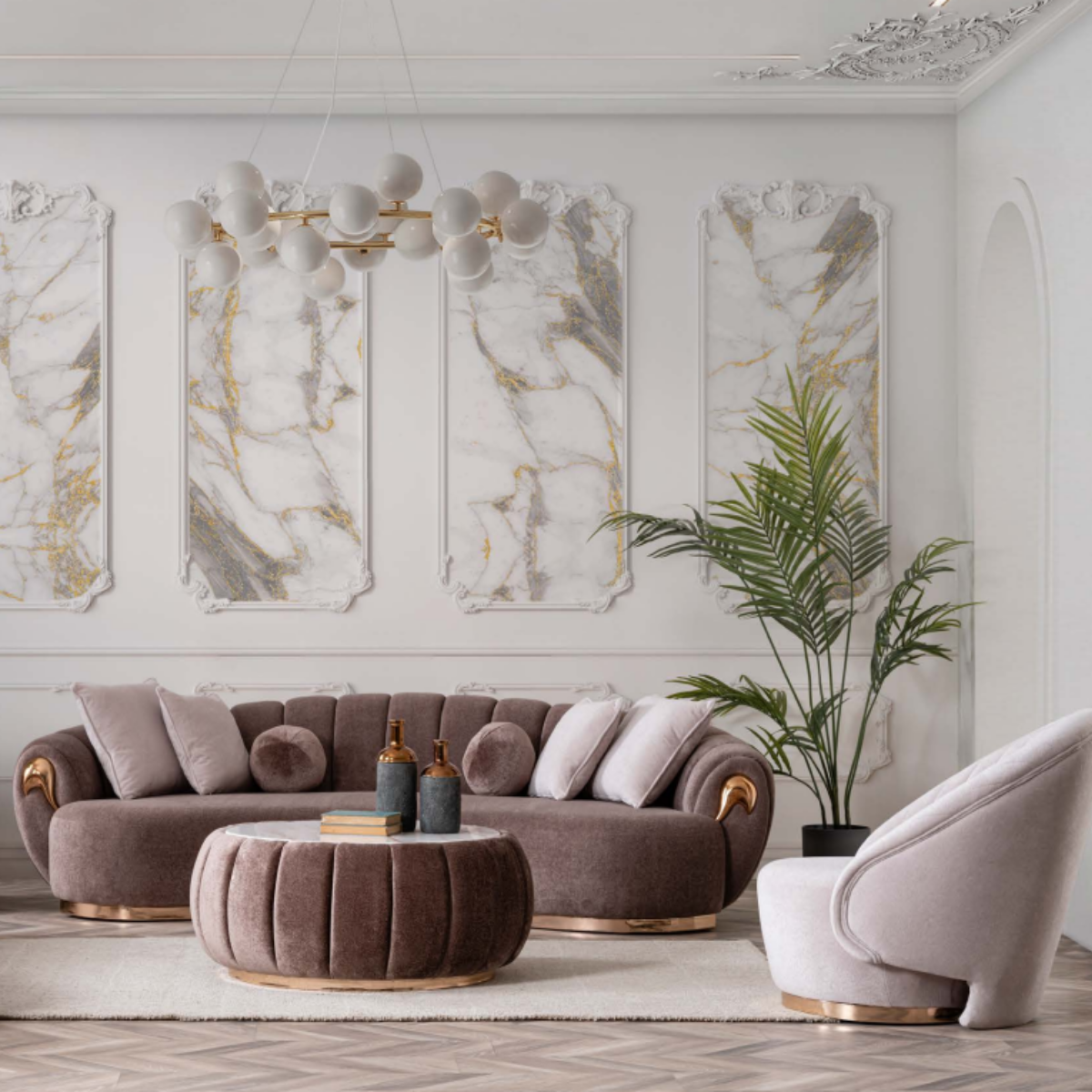 Luxury Bouclé Sofa, Ada