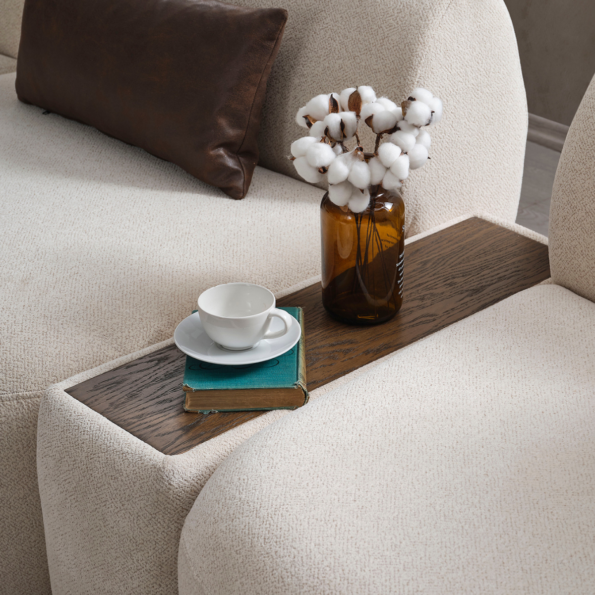 Modular Bouclé Corner Sofa, Sidney