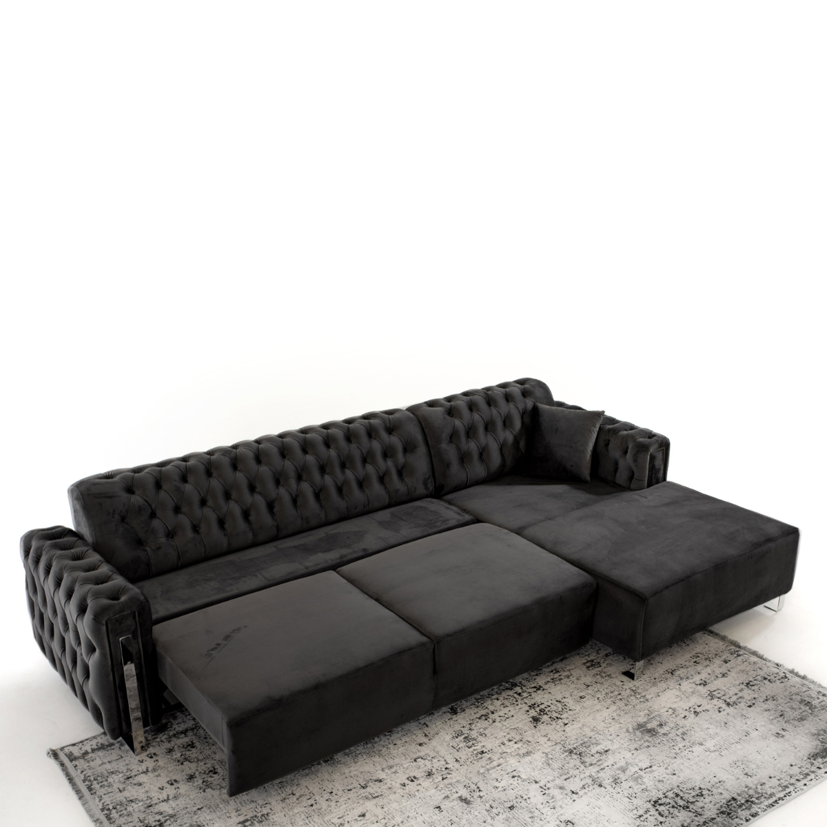 Luxury Corner Sofa with Chaise Longue and Recliner, Asel