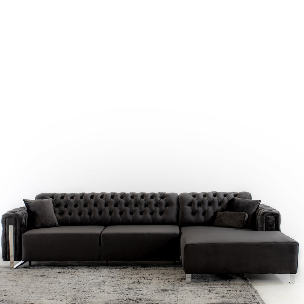 Luxury Corner Sofa with Chaise Longue and Recliner, Asel