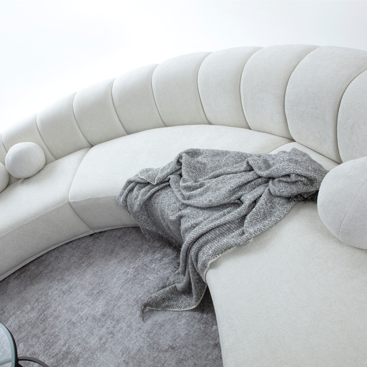 Modern Bouclé Corner Sofa, Loca