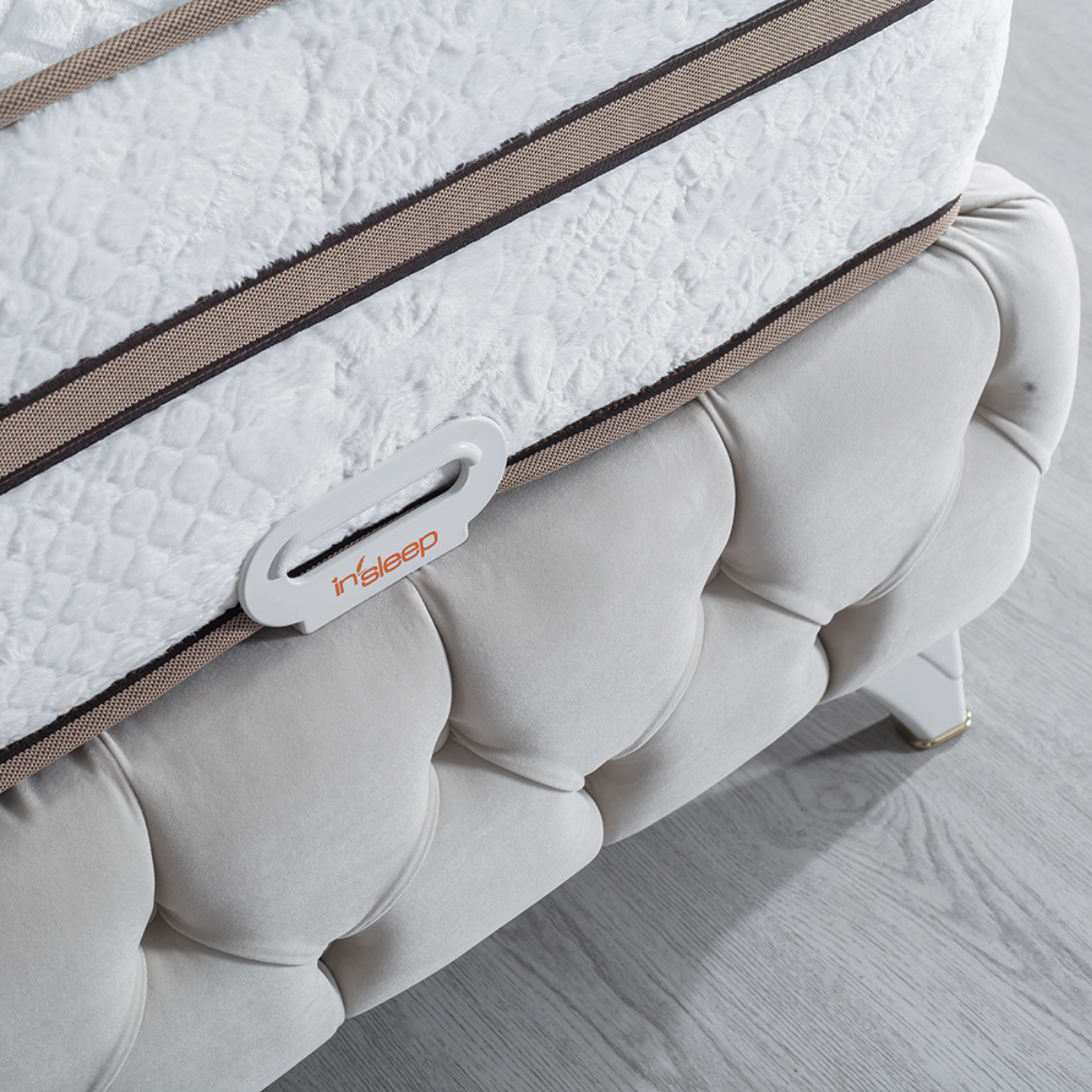 Modern Upholstered Bed with Storage, Helen