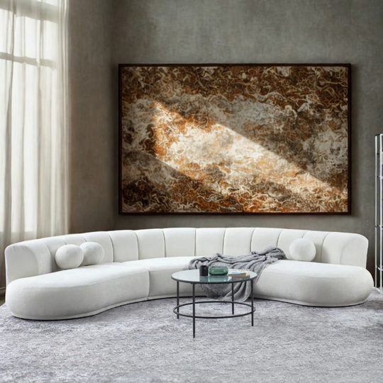 Modern Bouclé Corner Sofa, Loca