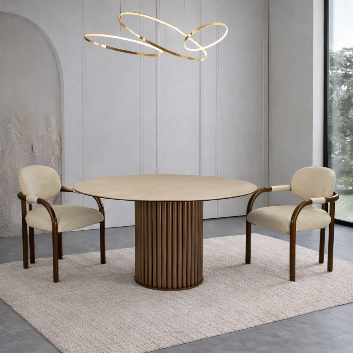 Round Ceramic Top Table, Fort