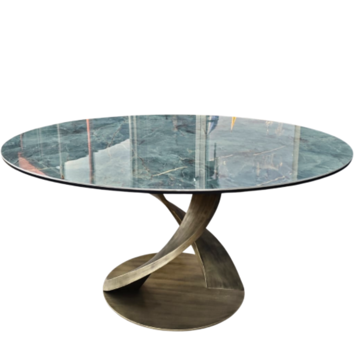 Round Ceramic Top Table, Spiral