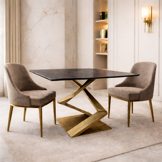 Ceramic Top Table, Zigzag