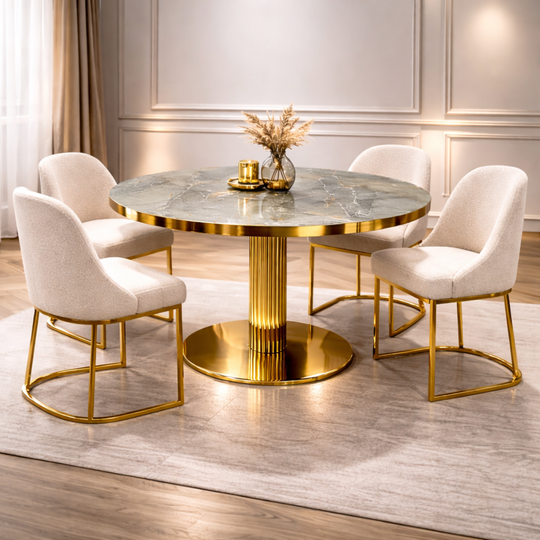 Round Ceramic Top Table, Glamoro