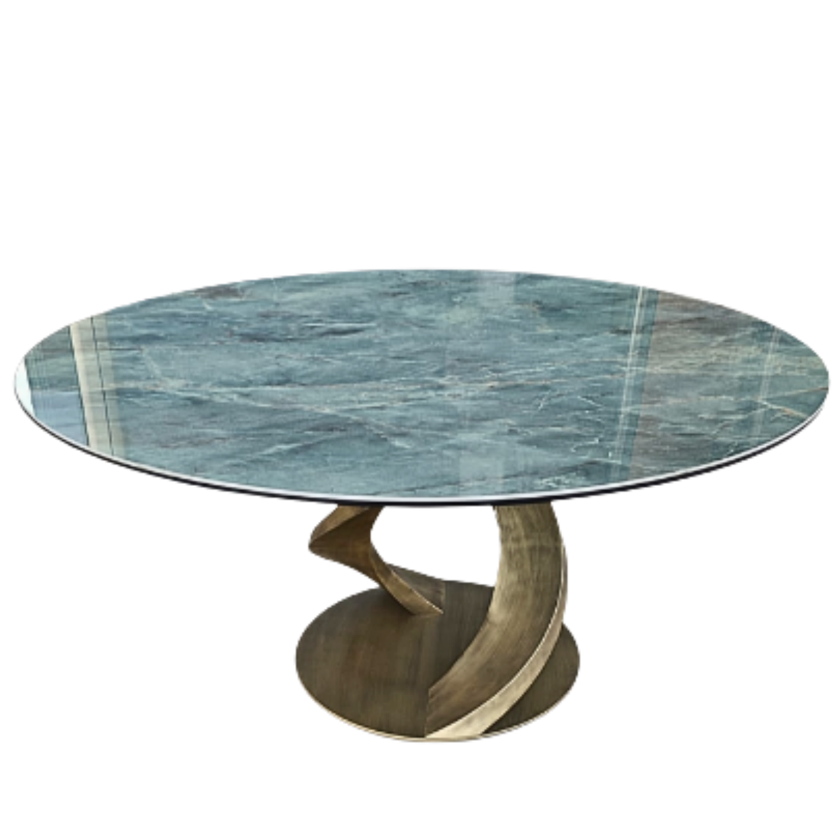 Round Ceramic Top Table, Spiral