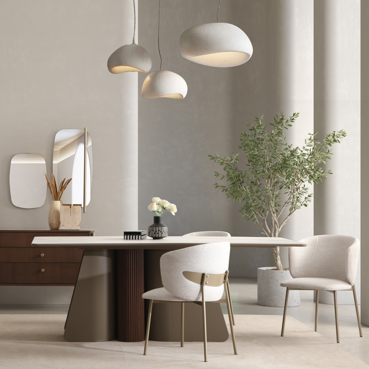 Modern Dining Table Cros, contemporary organic design