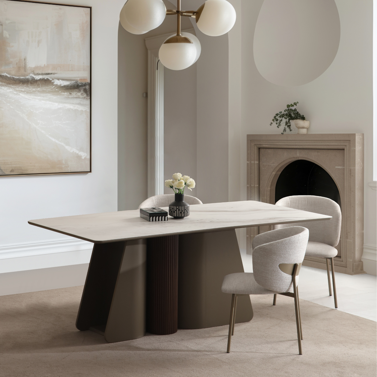 Modern Dining Table Cros, contemporary organic design