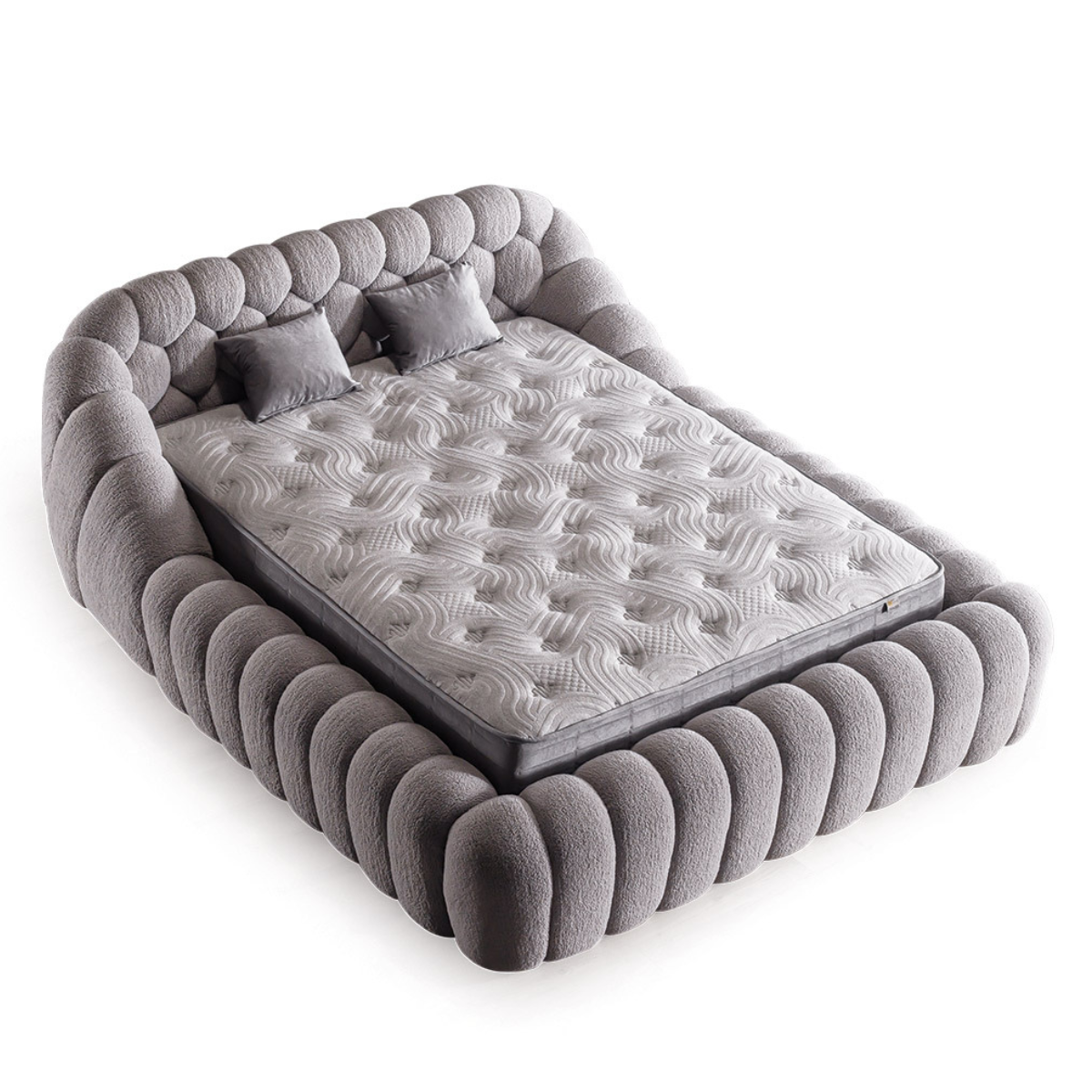 Upholstered Bed with Storage Box, Graz
