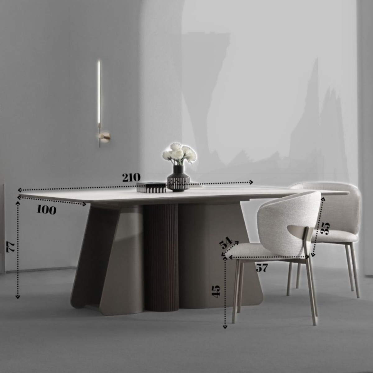 Modern Dining Table Cros, contemporary organic design