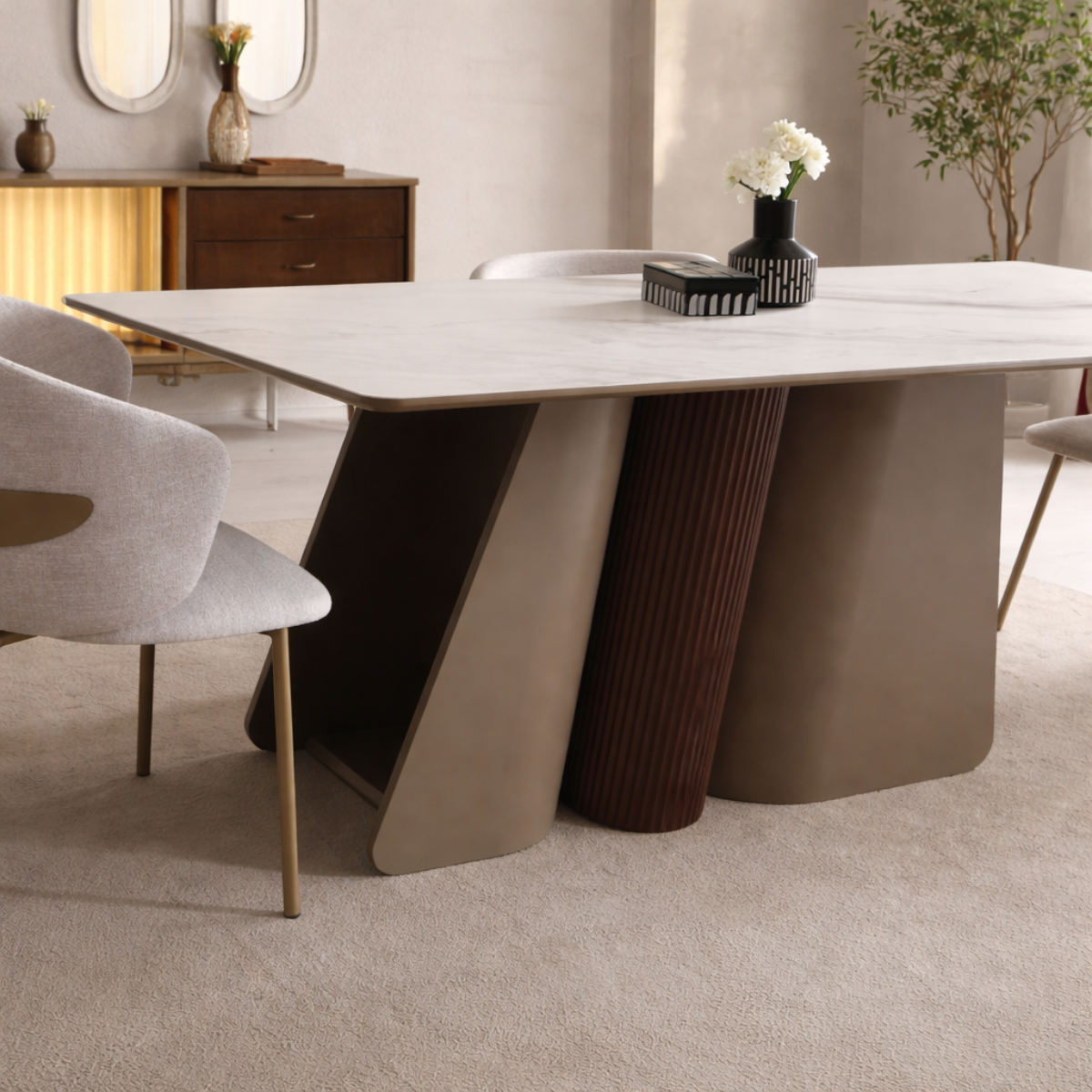 Modern Dining Table Cros, contemporary organic design
