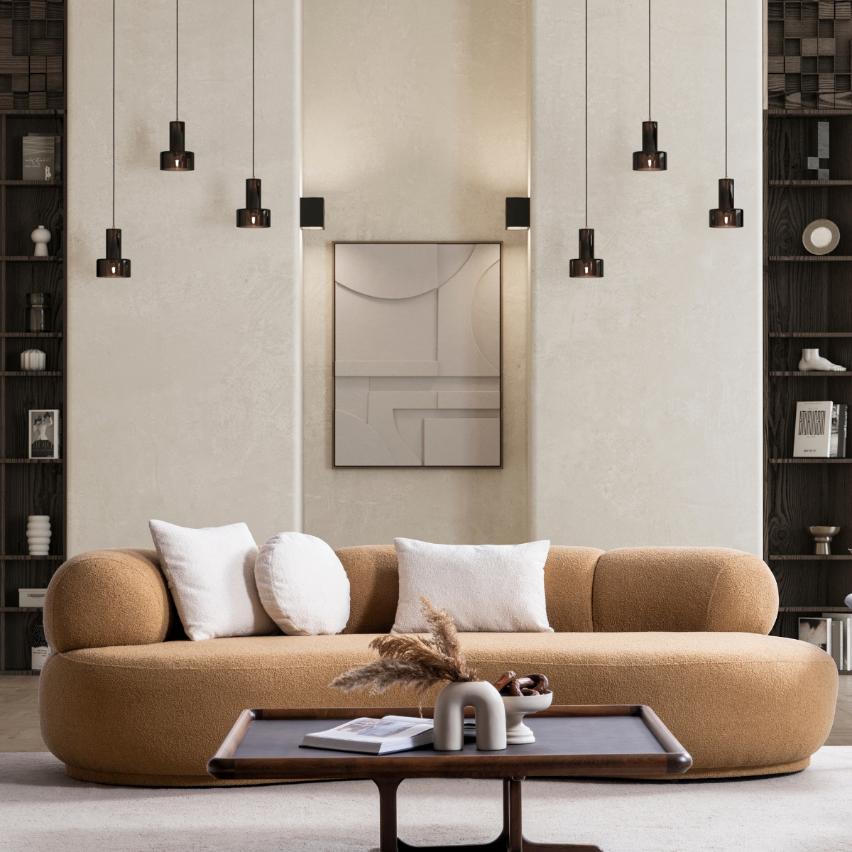 Modern Bouclé Sofa, Camelia
