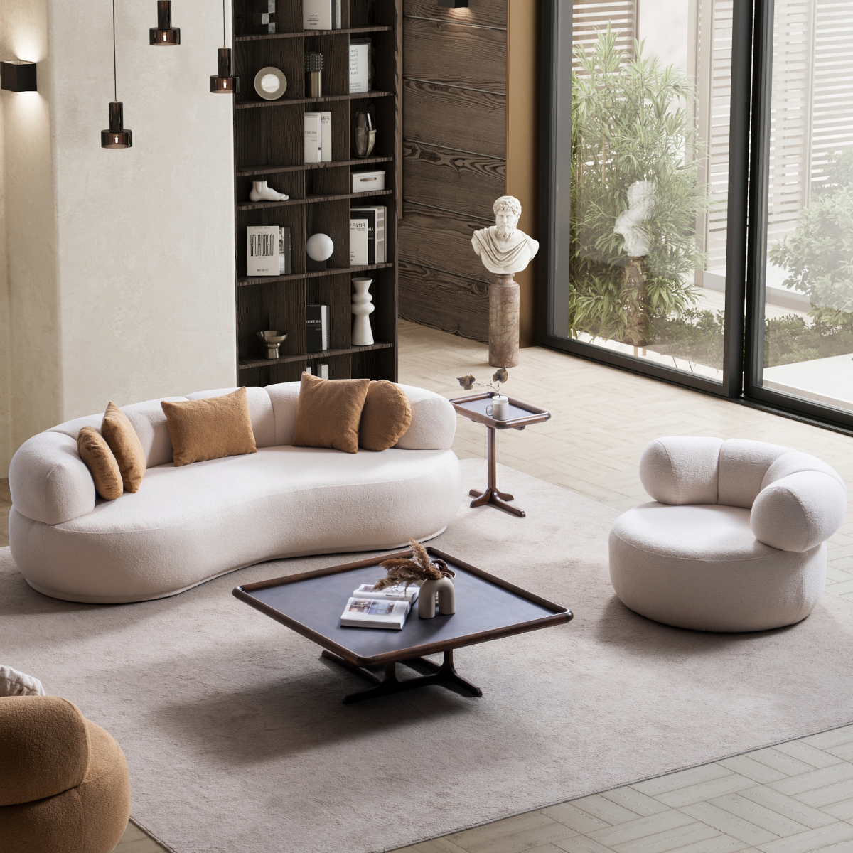 Modern Bouclé Sofa, Camelia