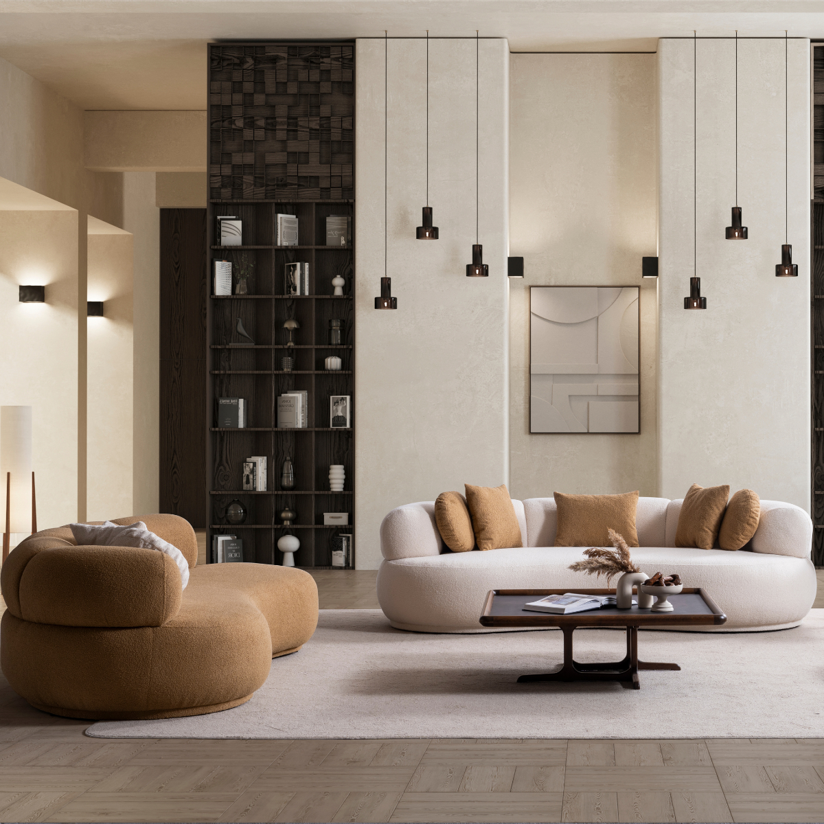 Modern Bouclé Sofa, Camelia