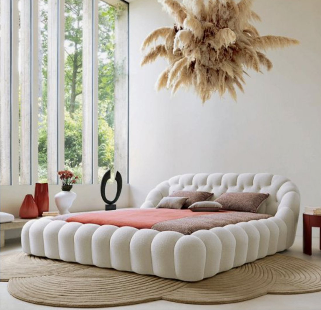 Upholstered Bed with Storage Box, Graz